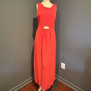 Ingrid & Isabel Orange Sleeveless Maxi Sundress